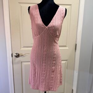 Wild Fable Pink Knit Design Lightweight Dress